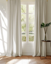 Amara Chiffon - Light grey 100% Cotton Curtains