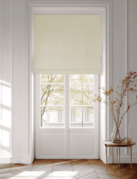 Cream roman blind made of 100% cotton fabric Amara Cream