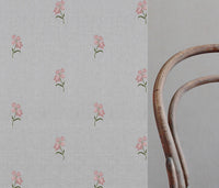 Cree Pink - Floral Pink print on Linen Cotton fabric