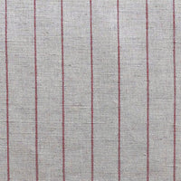 Solveig Crimson Red - Curtain fabric with Red stripes