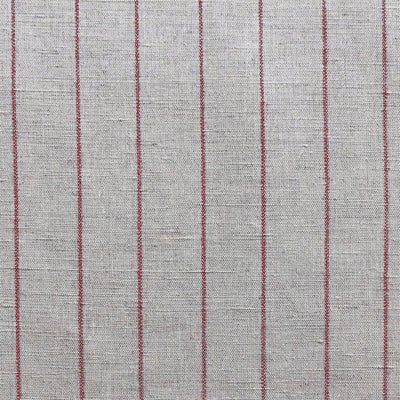 Solveig Crimson Red - Curtain fabric with Red stripes