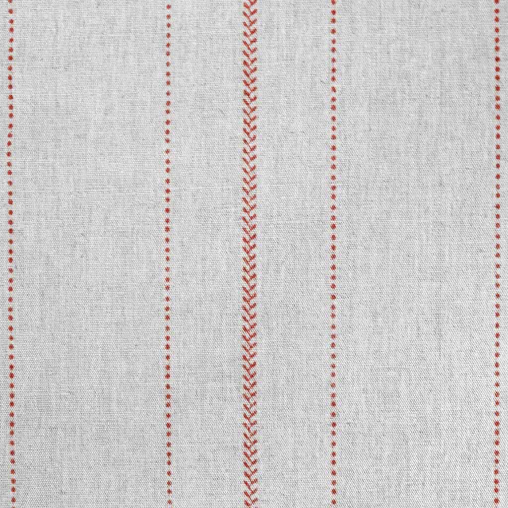 Inari Crimson Red - Curtain fabric with Red striped print
