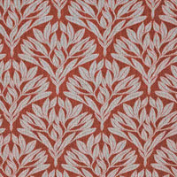 Birna Crimson Red - Curtain fabric with Red botanical print