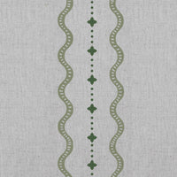 Daphne Khaki - Curtain fabric with Green abstract print