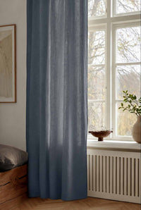 Dark Blue Custom made Curtain. Linara Night Blue by Ada & Ina