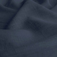 Dark Blue Linen fabric - pre-washed 100% linen curtain fabric. Bianco Navy by Ada & Ina.