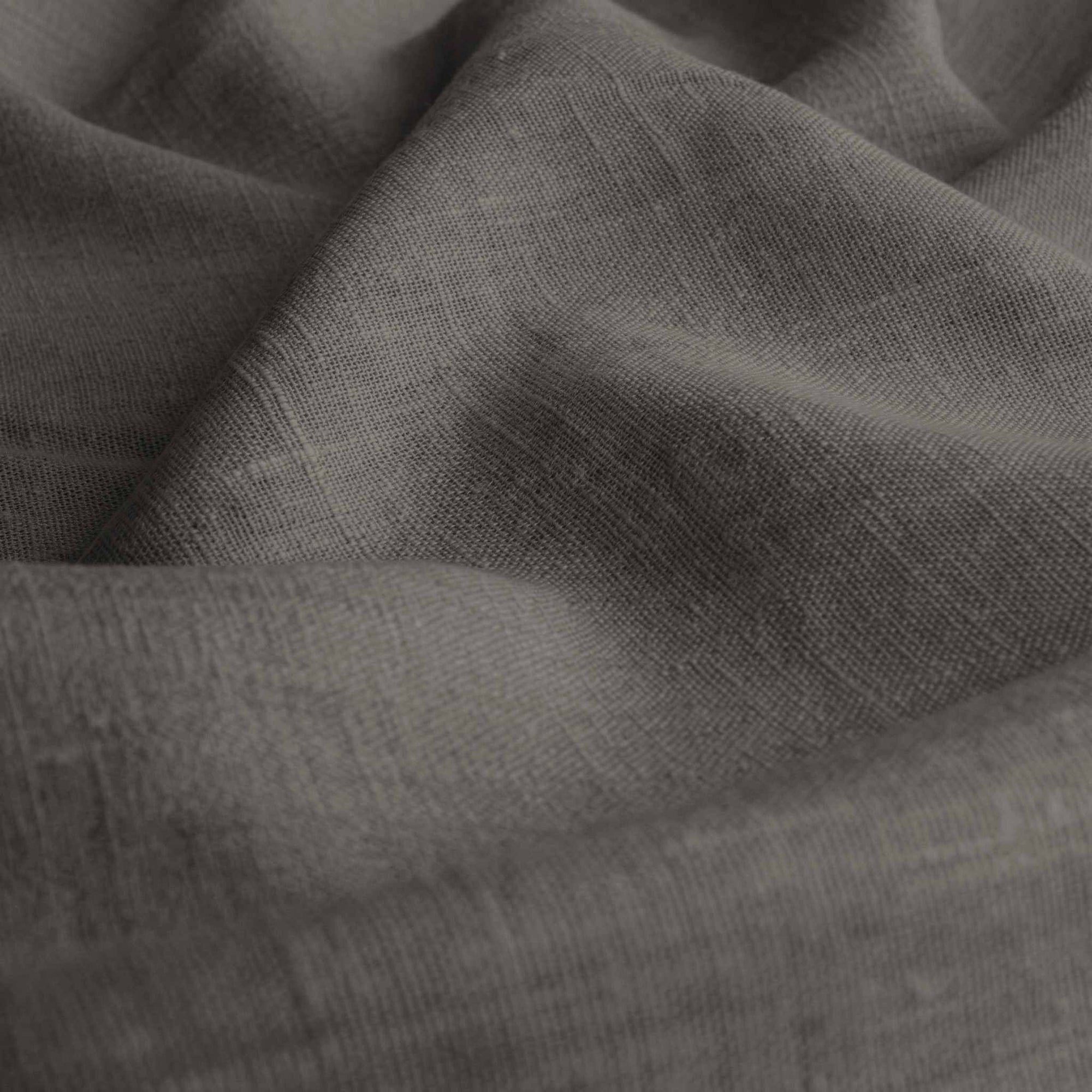 Dark Grey Linen fabric - pre-washed 100% linen curtain fabric. Bianco Granite by Ada & Ina.