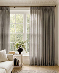 Dark Grey Triple pleat curtains