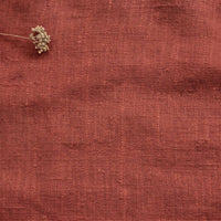 Dark Orange Linen fabric - pre-washed 100% linen. Bianco Burnt Orange by Ada & Ina.