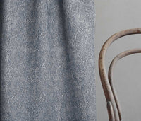 Erica Deep Blue - Curtain fabric with Dark Blue abstract print