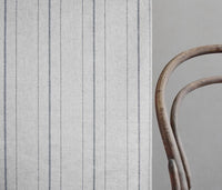 Inari Deep Blue - Curtain fabric with Dark Blue striped print