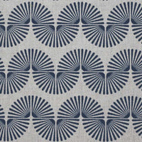 Ofira Deep Blue - Curtain fabric with Dark Blue abstract print