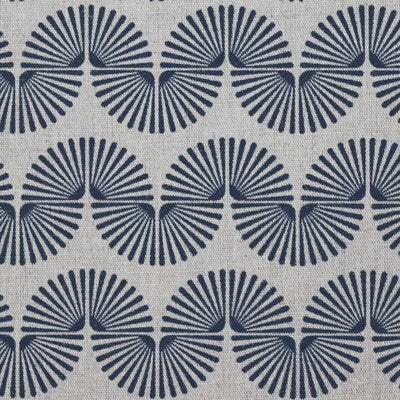 Ofira Deep Blue - Curtain fabric with Dark Blue abstract print