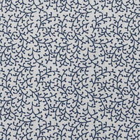 Phila Deep Blue  - Curtain fabric with Dark Blue botanical print