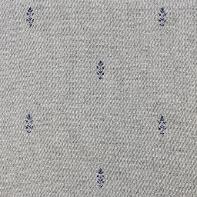 Asli Deep Blue - Natural fabric with classical blue pattern
