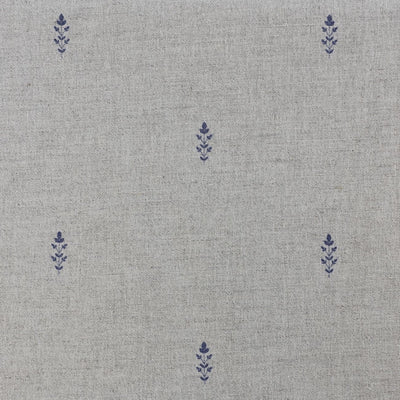 Asli Deep Blue - Natural fabric with classical blue pattern