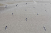 Asli Deep Blue - Natural fabric with classical blue pattern