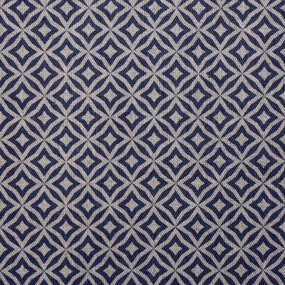 Nella Deep Blue-  Fabric for curtains printed with Deep Blue