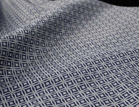 Nella Deep Blue-  Fabric for curtains printed with Deep Blue