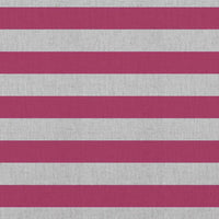 Della Wine - Natural linen mix curtain fabric, Red horizontal  stripes