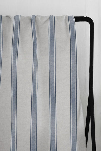 Bella Denim - Curtain fabric with Blue stripes