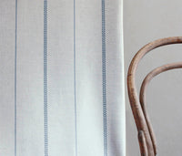 Berit-NAT Denim - curtain fabric with Blue striped print