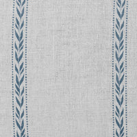 Helena-NAT Denim  - Curtain fabric with Blue pattern print