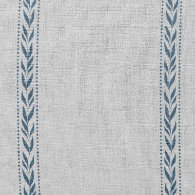 Helena-NAT Denim  - Curtain fabric with Blue pattern print