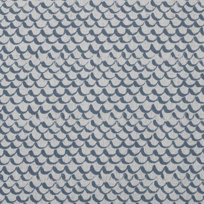 Jenna Denim - Curtain fabric with Blue abstract print