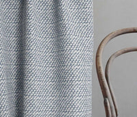 Jenna Denim - Curtain fabric with Blue abstract print