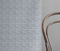 Jenna Denim - Curtain fabric with Blue abstract print