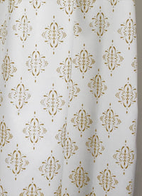 Britt Dijon - curtain fabric with Yellow abstract print
