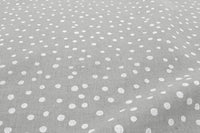 Dottie White - Natural fabric with white dots