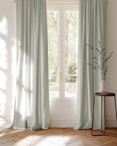 Light Dove Grey curtains made of 100% Cotton fabric Anna Dove