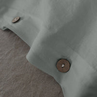 Linen Duvet Cover Double, Dusty Aqua