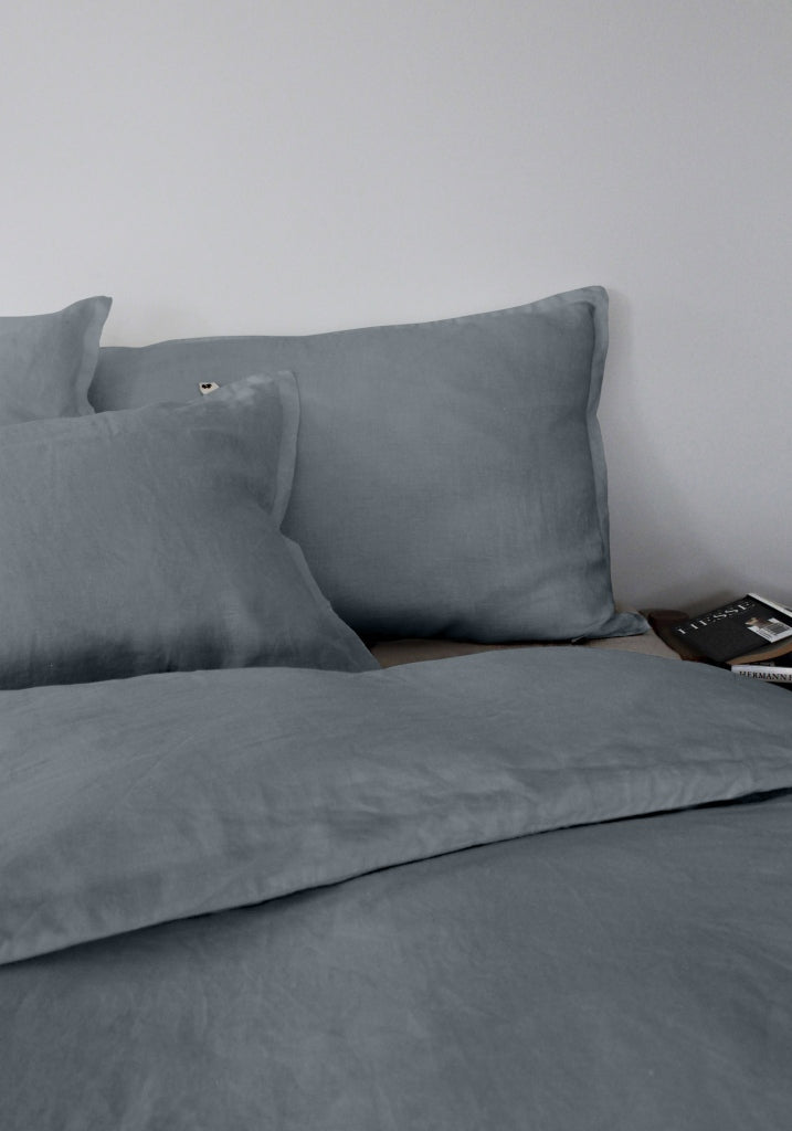 Linen Pillowcase 50x75 cm Set, Dusty Blue