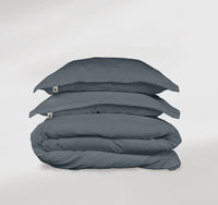Blue Linen Duvet Cover and Pillow Cases , Linen Bedding Product Shot
