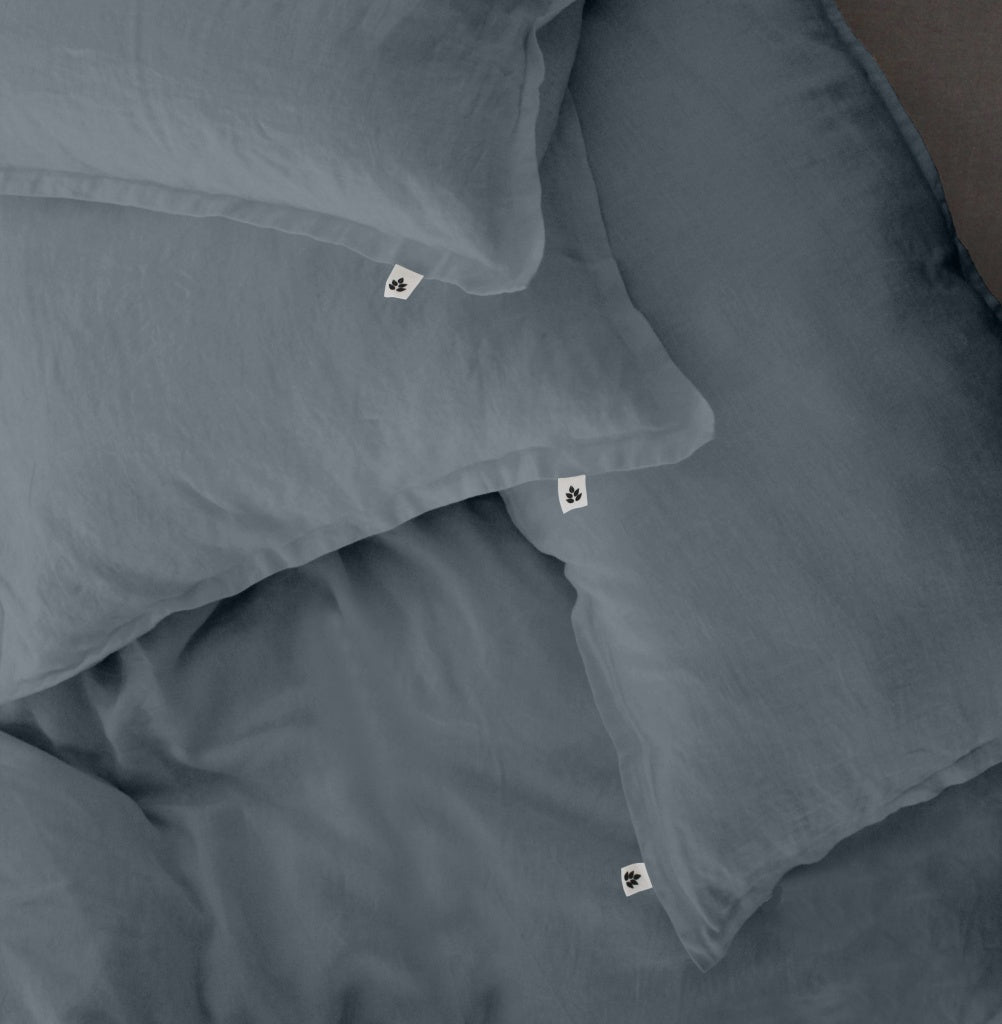 Linen Pillowcase 50x75 cm Set, Dusty Blue