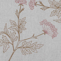 Emmy Dusty Pink - Natural fabric with botanical Pink and Brown print