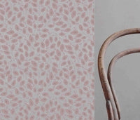 Goldie Dusty Pink - Natural curtain fabric with Pink botanical print