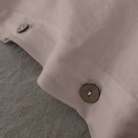 Linen Duvet Cover Super King, Dusty Rose