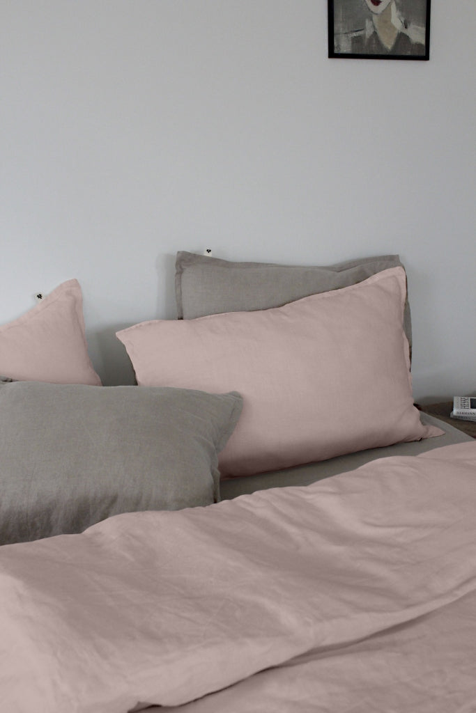 Linen Pillowcase 2 Pack, Dusty Rose