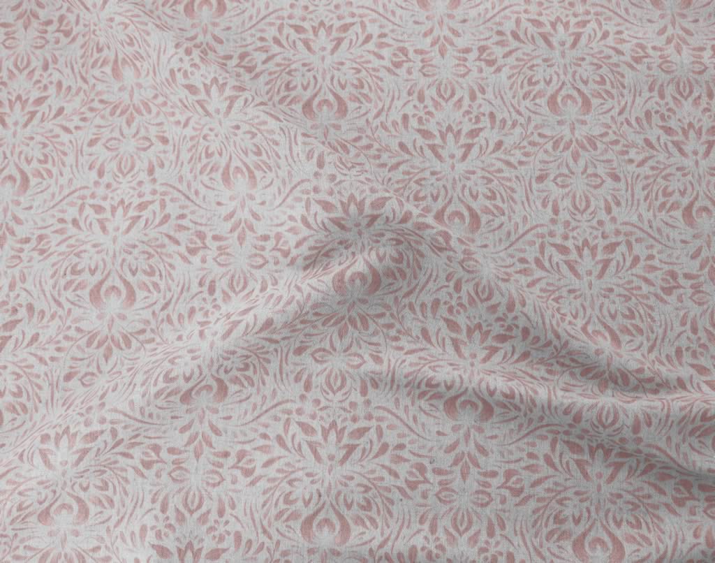 Jasmi Dusty Pink - Curtain fabric with Pink abstract print