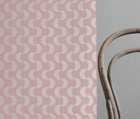 Naja Dusty Pink - Curtain fabric with Pink abstract print
