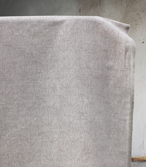 Pia Dusty Pink - Curtain fabric, abstract Dusty Pink leaf pattern