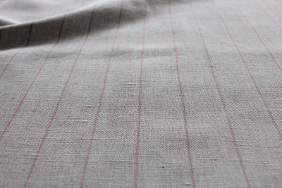 Solveig Dusty Pink - Curtain fabric with pink stripes