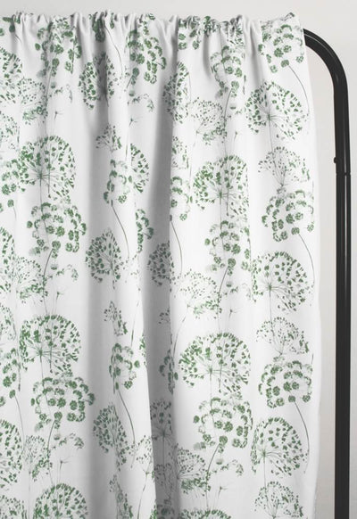 Erleen Moss - Curtain fabric with Green botanical print