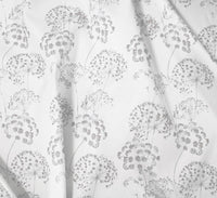 Erleen Almond - Curtain fabric with Grey botanical print