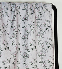Estelle Powder Rose - Curtain fabric with Pink and Green floral print