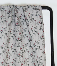 Esther Cherry - Natural fabric with Red and Grey floral print